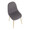 Pebble Contemporary Chair in Gold Steel and Charcoal Fabric- Set of 2 — lifestyle photo 1
