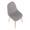 Pebble Contemporary Chair in Gold Steel and Light Grey Fabric- Set of 2 — lifestyle photo 1