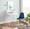Pebble Contemporary Chair in Gold Steel and Blue Velvet- Set of 2 — lifestyle photo 4