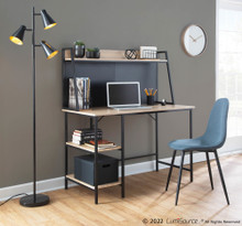 Pebble accent chairs & seating in Black Steel, Blue Fabric, featuring metal design