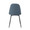 Pebble accent chairs & seating in Black Steel, Blue Fabric, back view, featuring metal design