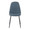 Pebble accent chairs & seating in Black Steel, Blue Fabric, front view, featuring metal design
