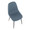 Pebble Contemporary Chair in Black Steel and Blue Fabric- Set of 2 — lifestyle photo 1