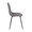 Pebble accent chairs & seating in Black Steel, Charcoal Fabric, side view, featuring metal design