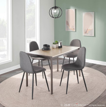 Pebble accent chairs & seating in Black Steel, Charcoal Fabric, featuring metal design