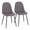 Pebble accent chairs & seating in Black Steel, Charcoal Fabric, coordinated set view, featuring metal design