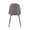 Pebble accent chairs & seating in Black Steel, Charcoal Fabric, back view, featuring metal design