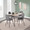 Pebble Contemporary Chair in Black Steel and Charcoal Fabric- Set of 2 — lifestyle photo 2