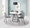 Pebble Contemporary Chair in Black Steel and Charcoal Fabric- Set of 2 — lifestyle photo 3