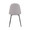 Pebble accent chairs & seating in Black Steel, Light Grey Fabric, back view, featuring metal design