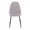 Pebble accent chairs & seating in Black Steel, Light Grey Fabric, front view, featuring metal design
