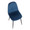 Pebble Contemporary Chair in Black Steel and Blue Velvet- Set of 2 — lifestyle photo 1