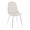 Pebble Contemporary Chair in Chrome and Beige Fabric- Set of 2 — product view