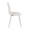 Pebble Contemporary Chair in Chrome and Beige Fabric- Set of 2 — side view