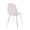 Pebble Contemporary Chair in Chrome and Beige Fabric- Set of 2 — rear three-quarter view