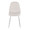 Pebble Contemporary Chair in Chrome and Beige Fabric- Set of 2 — front view