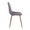 Pebble accent chairs & seating in Walnut Metal, Charcoal Fabric, side view, featuring metal design