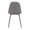 Pebble accent chairs & seating in Walnut Metal, Charcoal Fabric, back view, featuring metal design