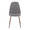 Pebble accent chairs & seating in Walnut Metal, Charcoal Fabric, front view, featuring metal design