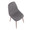 Pebble accent chairs & seating in Walnut Metal, Charcoal Fabric, top view, featuring metal design