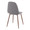 Pebble Contemporary Chair in Walnut Metal and Charcoal Fabric- Set of 2 — rear three-quarter view