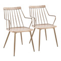 Preston Farmhouse Accent/Dining Chair in Antique Copper and Whitewashed Wood- Set of 2 — pair view