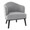 Ahoy accent chair in Black Wood, Grey Fabric, product view, featuring wood frame