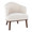 Ahoy accent chair in Walnut Wood, Cream Fabric, product view, featuring wood frame