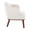 Ahoy accent chair in Walnut Wood, Cream Fabric, side view, featuring wood frame