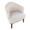 Ahoy accent chair in Walnut Wood, Cream Fabric, top view, featuring wood frame
