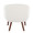 Ashland accent chairs & seating in Walnut Wood, Cream Fabirc, back view, featuring wood design and fabric design