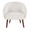 Ashland accent chairs & seating in Walnut Wood, Cream Fabirc, front view, featuring wood design and fabric design