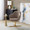 Buena accent chair in Chrome Gold Metal, Brown Velvet, featuring swivel