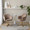 Buena Contemporary Swivel Accent Chair in Chrome Gold Metal and Brown Velvet — lifestyle photo 3