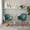 Buena Contemporary Swivel Accent Chair in Chrome Gold Metal and Green Velvet — lifestyle photo 2
