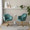 Buena Contemporary Swivel Accent Chair in Chrome Gold Metal and Green Velvet — lifestyle photo 3