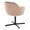 Buena accent chair in Black Metal, Brown Velvet, back and side view, featuring swivel