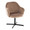 Buena accent chair in Black Metal, Brown Velvet, product view, featuring swivel
