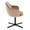 Buena accent chair in Black Metal, Brown Velvet, side view, featuring swivel