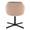 Buena accent chair in Black Metal, Brown Velvet, back view, featuring swivel