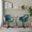 Buena accent chair in Black Metal, Green Velvet, featuring swivel