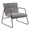 Casper accent chairs & seating in Black Steel, Grey Noise Fabric, product view, featuring armrests