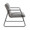Casper accent chairs & seating in Black Steel, Grey Noise Fabric, side view, featuring armrests