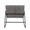Casper Industrial Arm Chair in Black Steel and Grey Noise Fabric — back view