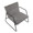 Casper Industrial Arm Chair in Black Steel and Grey Noise Fabric — lifestyle photo 1