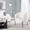 Chloe Contemporary Accent Chair in Black Metal and White Sherpa Fabric — lifestyle photo 2