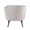 Claire Contemporary/Glam Black Steel and Silver Velvet with Gold Steel Accents — back view