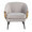 Claire Contemporary/Glam Black Steel and Silver Velvet with Gold Steel Accents — front view