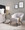 Claire Contemporary/Glam Black Steel and Silver Velvet with Gold Steel Accents — lifestyle photo 3