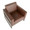 Drift accent chairs & seating in Antique Metal, Espresso Wood, Brown PU, top view, featuring upholstered seat